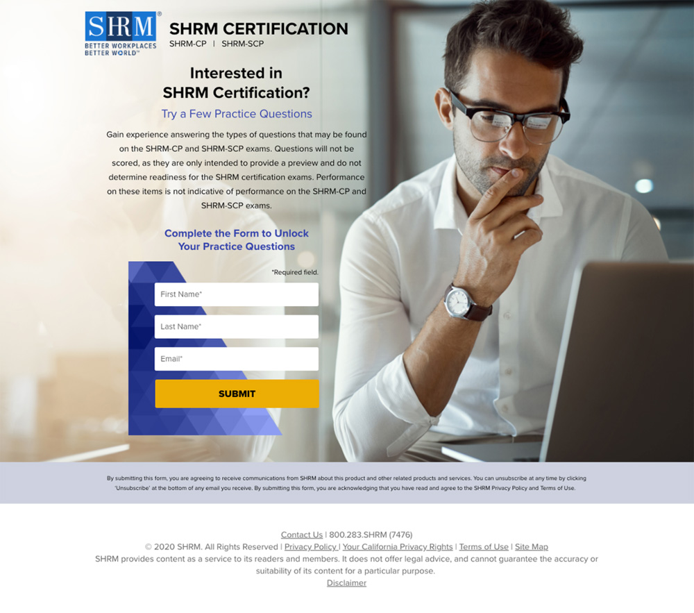 SHRM Certification Marketing Lead Generation