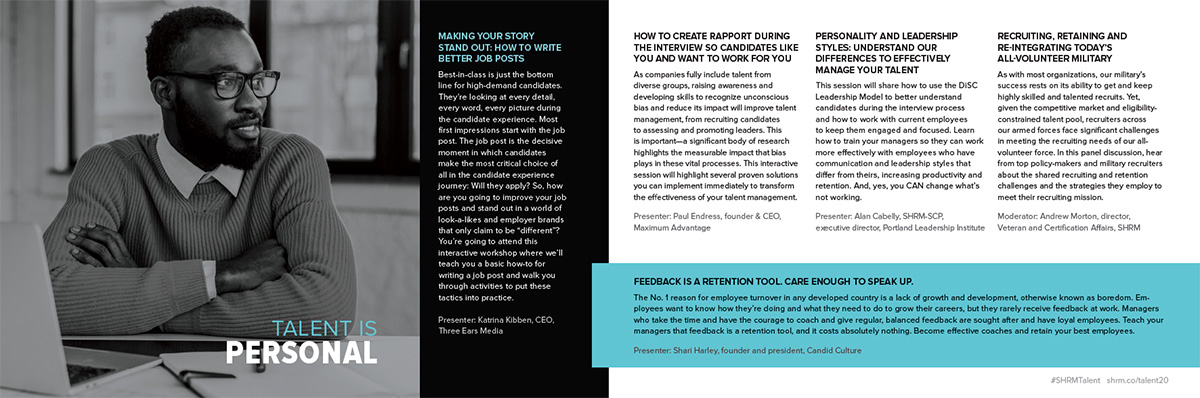 Talent Conference Brochure Interior B
