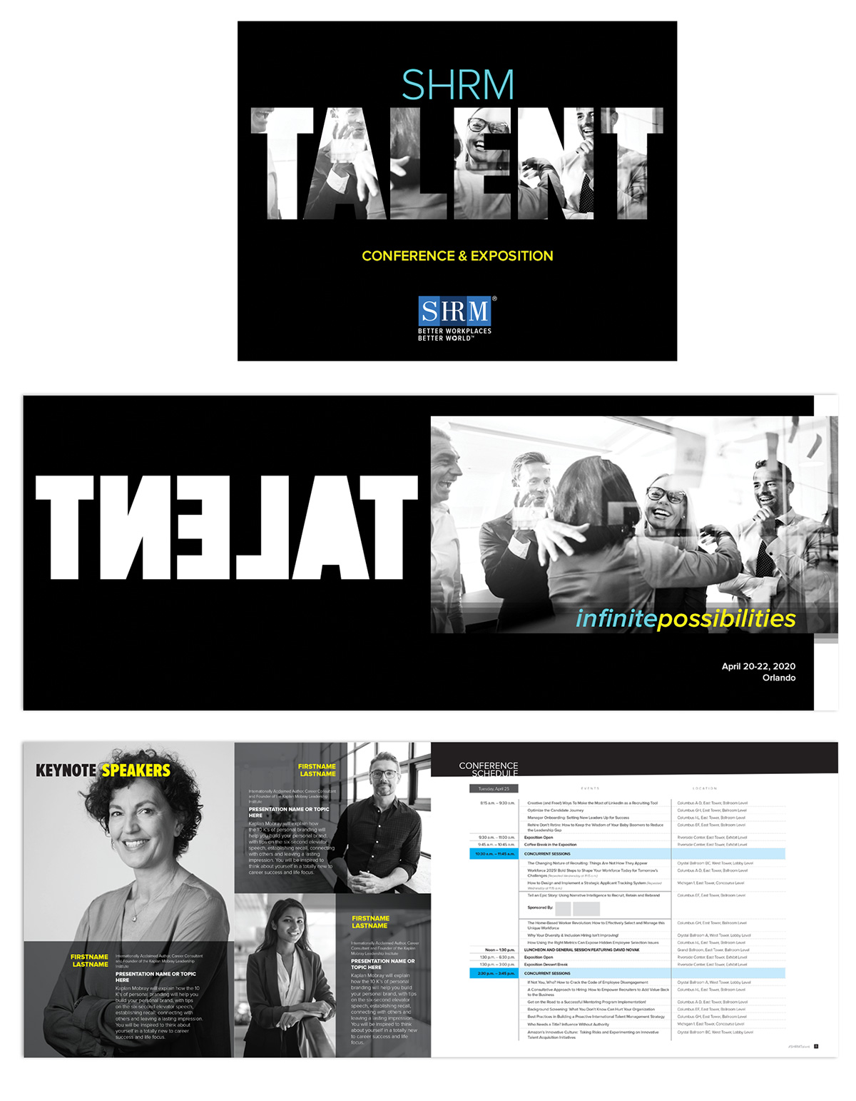 Talent Conference Brochure with Die Cut